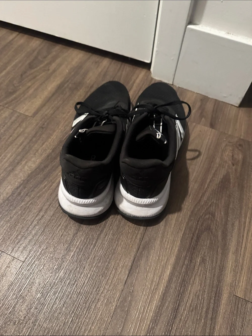 adidas Men’s Black and White Athletic Running Shoes